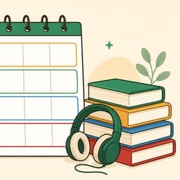 Un calendario di quattro settimane con il piano di preparazione al test di italiano A2