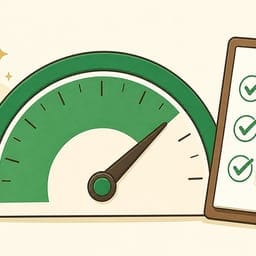 Un contatore di punteggio che mostra la soglia di 80 su 100 del test di italiano A2